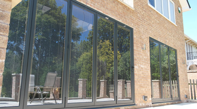 Bifold doors with energy saving glass U value