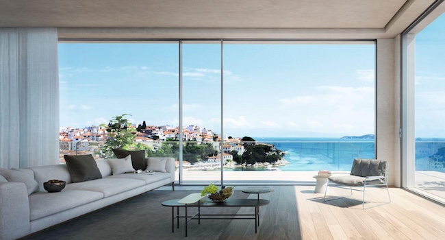 Schuco ASE 67 PD Panoramic Sliding Door Sea View